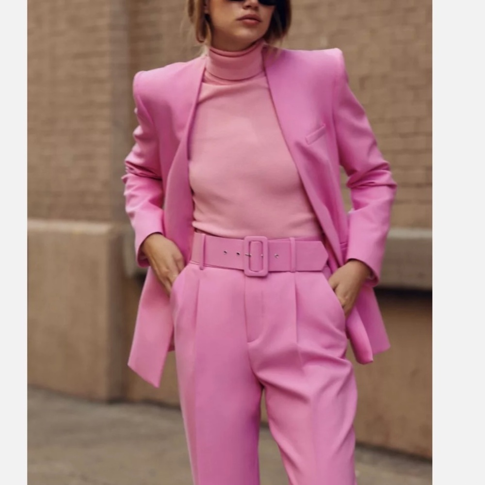 Never worn - Zara neon pink suit XL